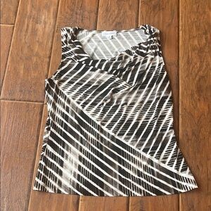 Calvin Klein Black and White Striped Tank Top
